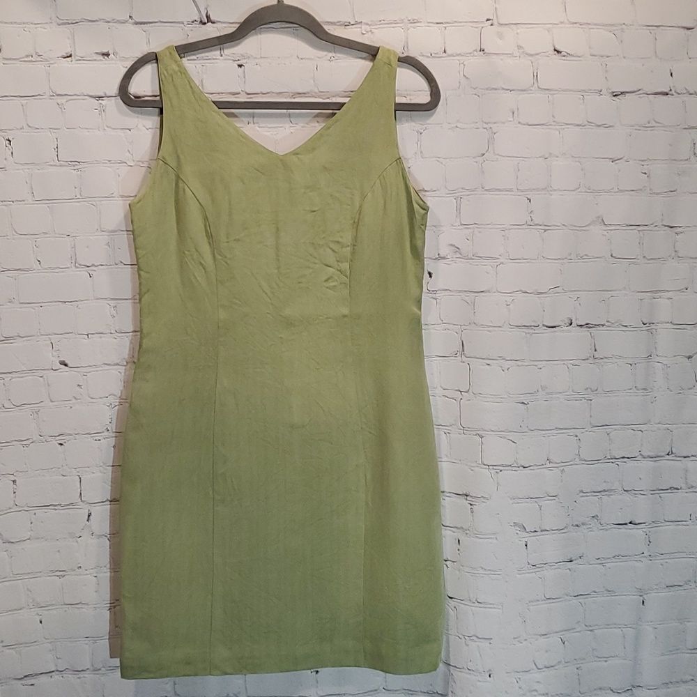 Tommy Bahama green silk sheath tank dress